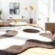 Handcrafted Brown Abstract Organic Living Room Rug